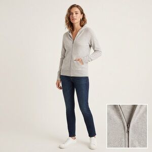 Saks Fifth Avenue Heather Gray Cashmere Hoodie